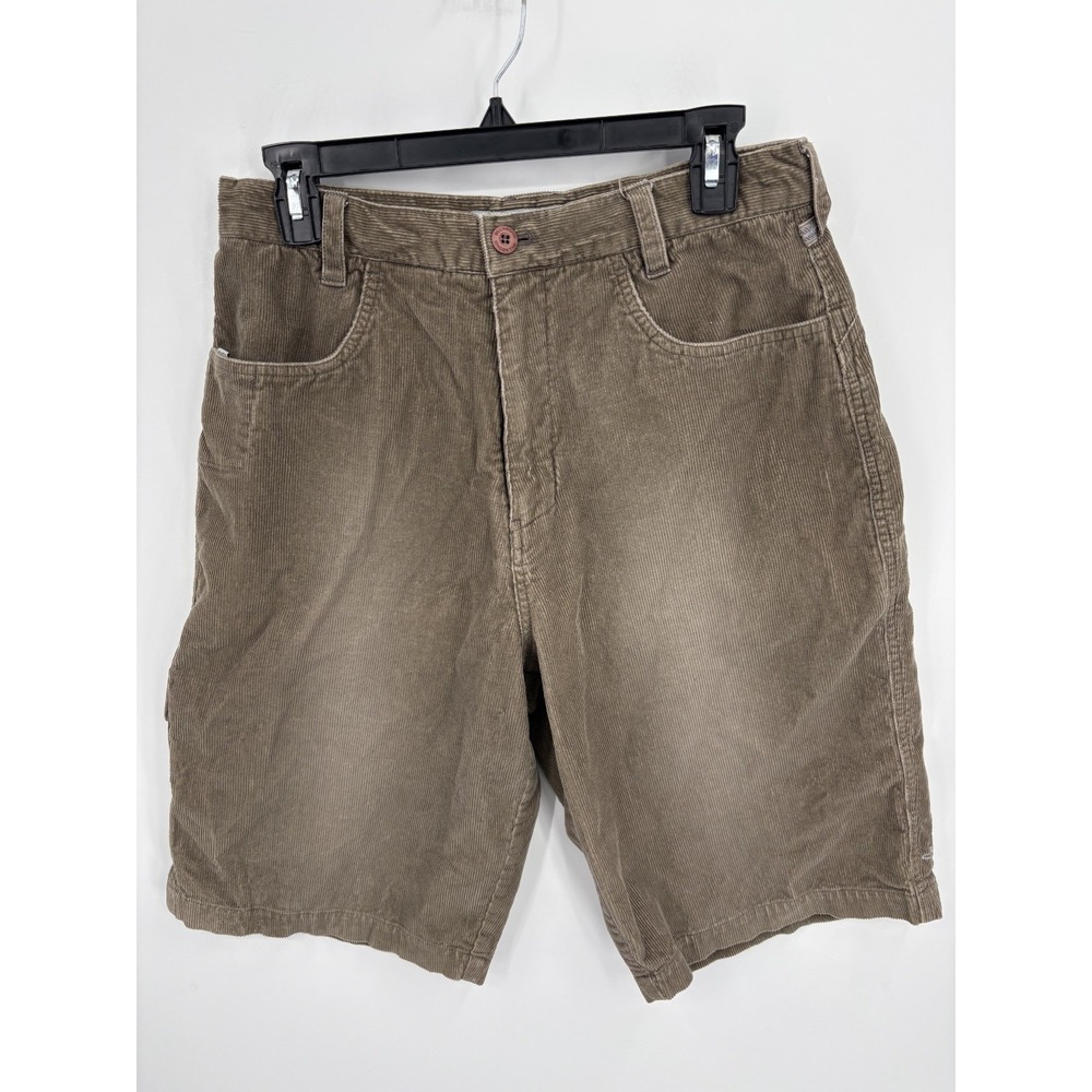 Billabong VINTAGE Men's Brown Corduroy Long Cargo Shorts, Size 30, 12" Inseam